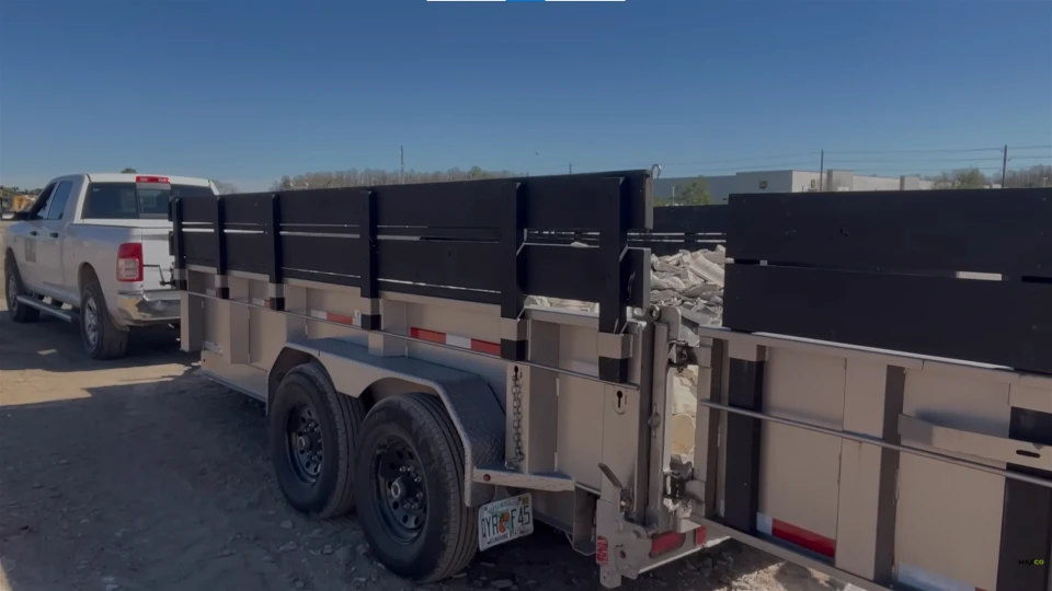 Dumpster rental Owensboro KY delivery vehicle en route