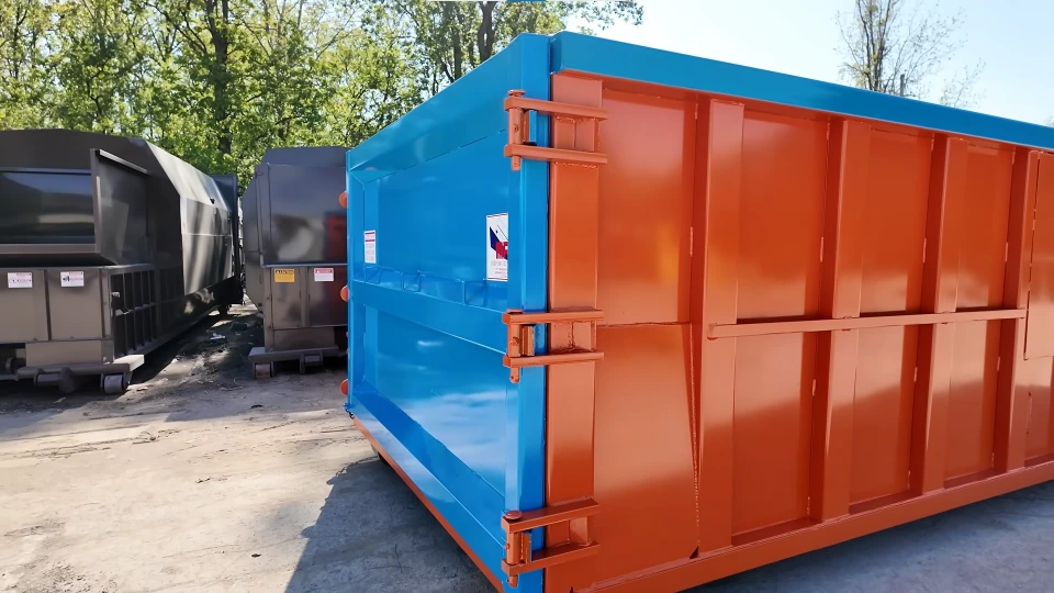 Blue Ridge Dumpster Co. clean container ready for delivery